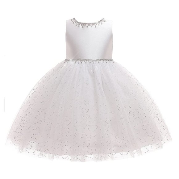 NWT Beautiful Sparkling Bling Rhinestone Sequins Christmas Or Flower Gir… - Picture 2 of 16